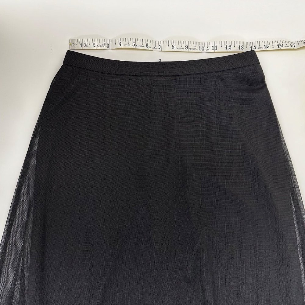 A-Line Maxi High Rise Flowy Black Sheer Womens 10 Skirt Whimsigoth Punk Formal - Picture 15 of 16